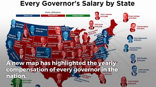 New Map Shows Salary for Every State Governor