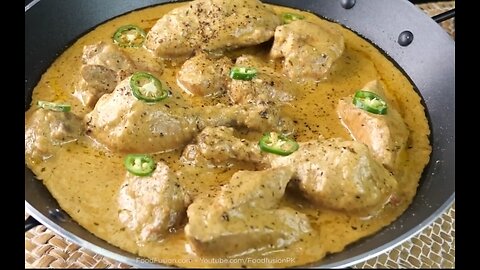 Dum wali white cheken karahi