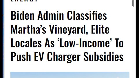 EV CHARGING STATINOS IN HIGH END AREAS GET FED $$$$ FROM LOW INCOME STATUS