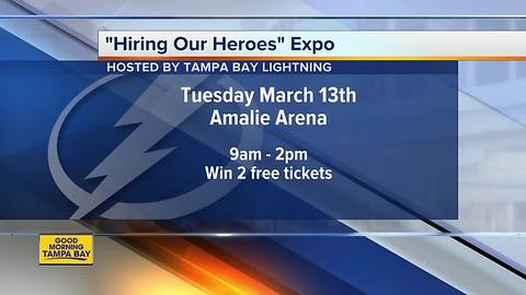 Tampa Bay Lightning hosting 'Hiring Our Heroes' job fair expo at Amalie Arena on Tuesday