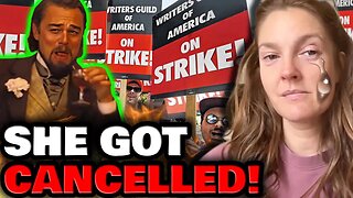 Drew Barrymore gets CANCELLED by the WGA Strike! Bends the Knee to the MOB!