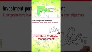 What is Investment Portfolio Management? Manage Your Money like the RICH? #shorts