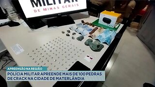 Apreensão na Região: Polícia Militar Apreende mais de 100 Pedras de Crack na Cidade de Materlândia.