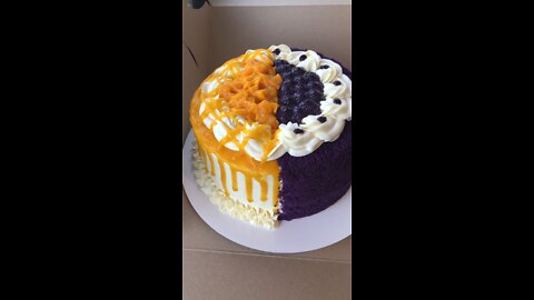 Mango/purple yam cake its sooo yummy