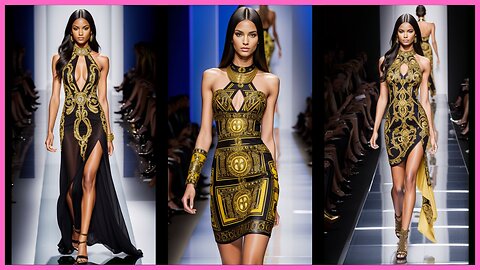 Black and Gold Collection - Versace Inspired Fashion Lookbook