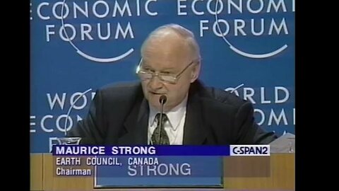 Maurice Strong - World Economic Forum - Davos 1998. A Founding Member of the Climate Hoax