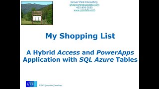 My Hybrid Shopping List -- Intro to Hybrid Access/PowerApps Application concepts