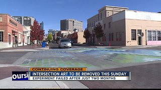 Unique Boise street mural can’t hold up to traffic, weather