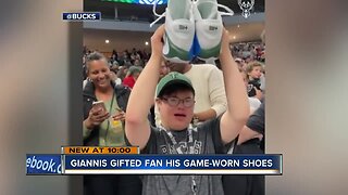 'Just kind of magical:' Giannis gives local teen his game-worn shoes