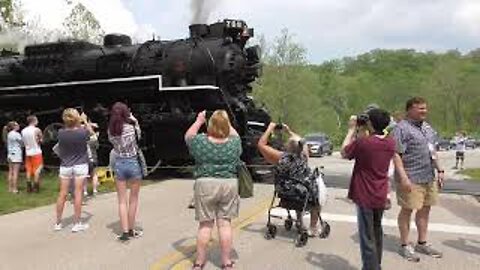 NKP 765 Going Backwards Steam in the Valley at CVSR in Brecksville Ohio May 21, 2022