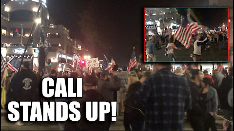 California Rejects Curfew & Lockdown Orders! Huntington Beach Protest Against Gavin Newsom.