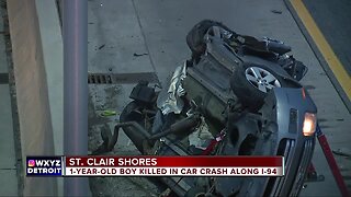 1-year-old boy killed in car crash along I-94