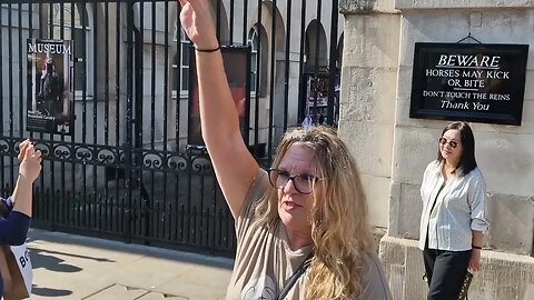 Christian women declares Horse guard belongs to Jesus #horseguardsparade