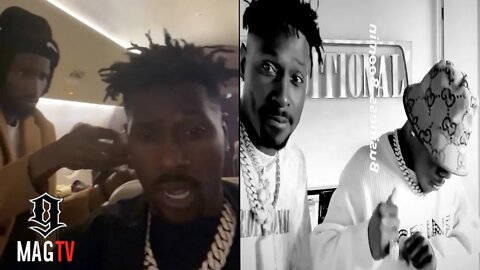 Antonio Brown Gets Haircut On Private Jet Before Linking Wit DaBaby! 💈