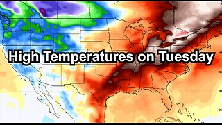 High Temperatures on Tuesday