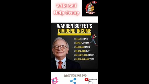 🔥Warren Buffets Dividend Income🔥#shorts🔥#motivation🔥#wildselfhelpgroup🔥17 march 2022🔥