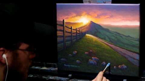 Acrylic Landscape Painting of a Sunrise - Time Lapse - Artist Timothy Stanford