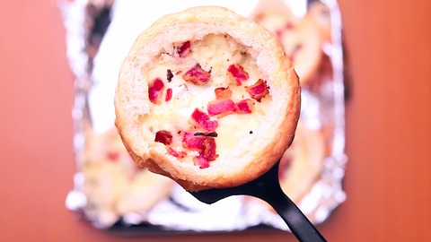 Bacon, egg, and cheese bread bowls are the breakfast you've been waiting for
