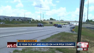 12-year-old boy hit, killed while walking on I-4 in Polk County