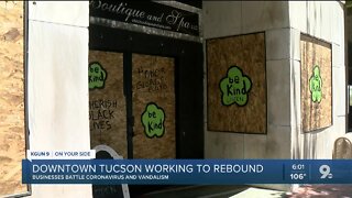 Downtown works to rebound from virus and vandalism