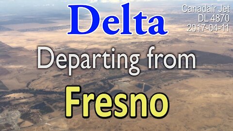 Delta Departing from Fresno DL4870 Canadair Jet