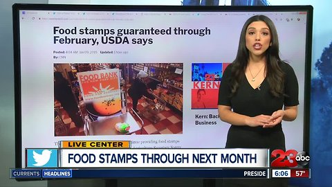 Food stamps guaranteed through next month