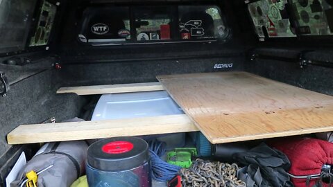 Truck Camping: How I Built My Platform Bed (SUPER EASY)
