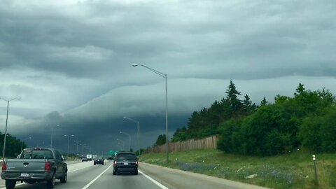 A wind and rainstorm rolling in