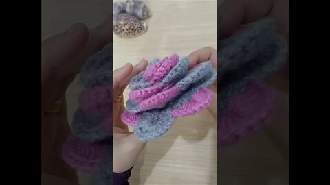 How To Crochet 3D Flower #shorts