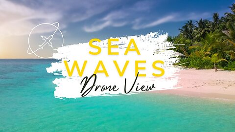 A Breathtaking Drone Journey Over Waves and Sandy Shores