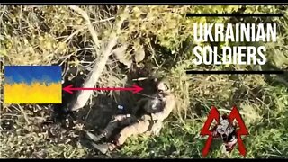 RUSSIAN drone drops EXPLOSIVES on UKRAINIAN soldiers.