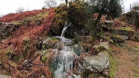 Small waterfall. Shipley Bridge. Avon Reservoir. Dartmoor. GoPro 23rd March 2023