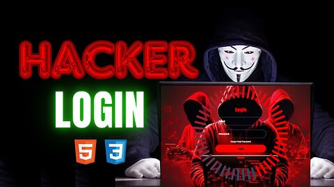 Create Hacker Website Login Page in html and CSS || Animated Login Page in HTML CSS