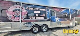 33' Forest River Toy Hauler Conversion | BBQ Smoker Catering Trailer with Bathroom for Sale