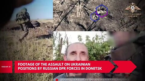 Footage of the assault on Ukrainian positions by Russian DPR forces in Donetsk front