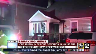 One person rescued from house fire in Baltimore Co.