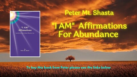 I AM Affirmations for Abundance | Peter Mt Shasta Audio | Guided Meditation for Abundance