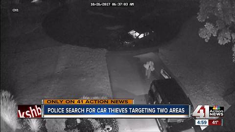 OP police search for car thieves targeting two areas