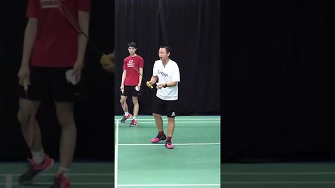 Flick Serve for Badminton Doubles - Coach Hendry Winarto #shorts