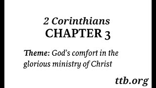 2 Corinthians Chapter 3 (Bible Study)