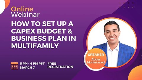 How to Set up a CapEx Budget & Business Plan in Multifamily