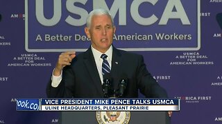 Vice President Mike Pence talks trade policy in Pleasant Prairie