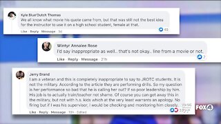 Community split over JROTC instructor's comment