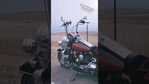 Harley Run through South Dakota Badlands in December
