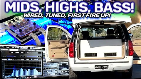 Mids, Highs, BASS! Two 24" Subs + 2 Sets of 3 ways Wired, tuned & First Fire up | GMC Yukon