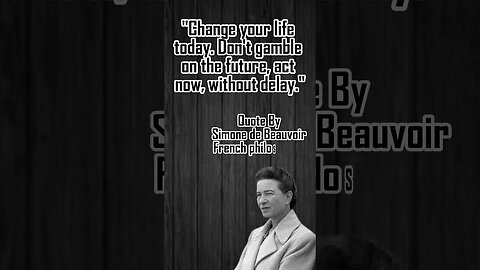 Quote By Simone de Beauvoir | #quotes | #ancientphilosophy | #motivation | #deepthoughts | #quote