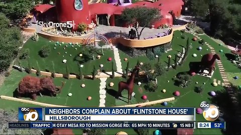 Neighbors complain about 'Flinstone House'