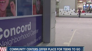 Community centers offer a place for teens to hang out, stay safe