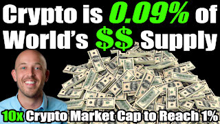 🔵 Crypto is ONLY 0.09% of World's Total Money. It Takes a 10x Market Cap Increase JUST TO REACH 1%
