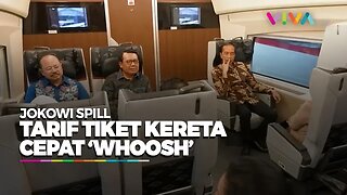 Gaya Jokowi Jajal Kereta Cepat Pertama di Asia Tenggara 'Whoosh'